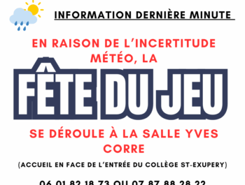 Fête du jeu AUJOURD’HUI !
